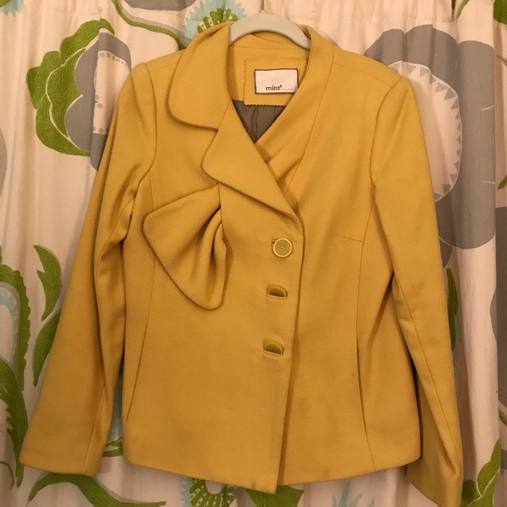 Mint by Jodi Arnold yellow wool jacket